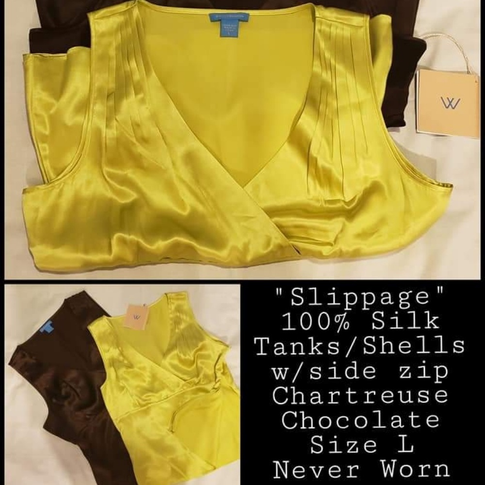 Sleeveless Silk Tops